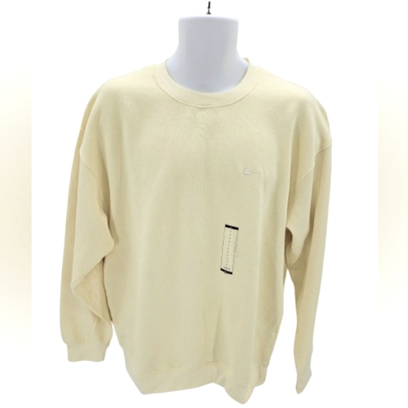 Nike Solo Swoosh Fleece Crew Loose Fit Sweatshirt - Picture 1 of 11